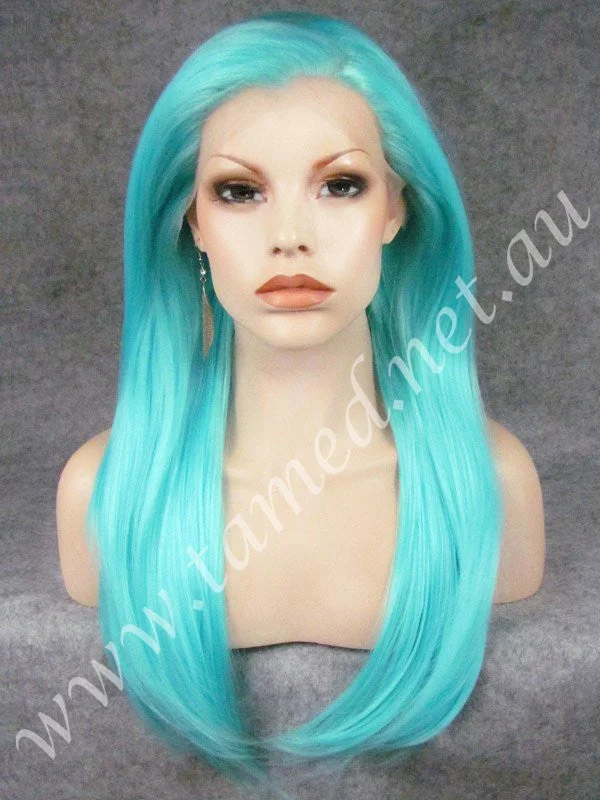 Synthetic long - length wig with a natural - looking textureALYSSA SEA MIST