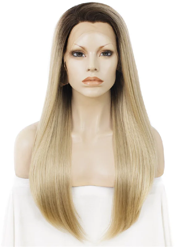 Long - length wig with a side - swept bang for a sophisticated lookALYSSA VIBE