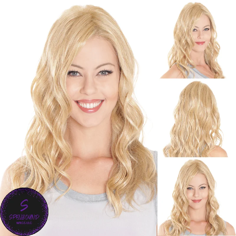 Short wig with a geometric pattern for a unique and fashion - forward designLace Front Mono Topper Wave 18" - Café Collection by BelleTress