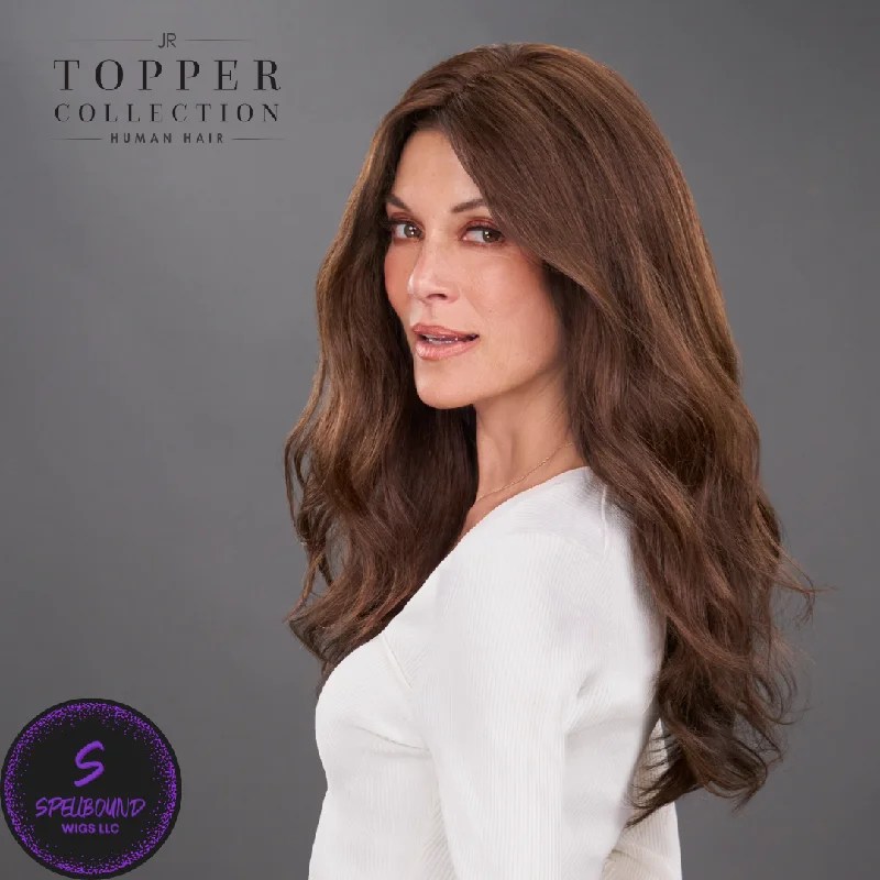 Layered short wig to add volume and dimensionEasiPart T 18" Human Hair Topper - Human Hair Topper Collection by Jon Renau