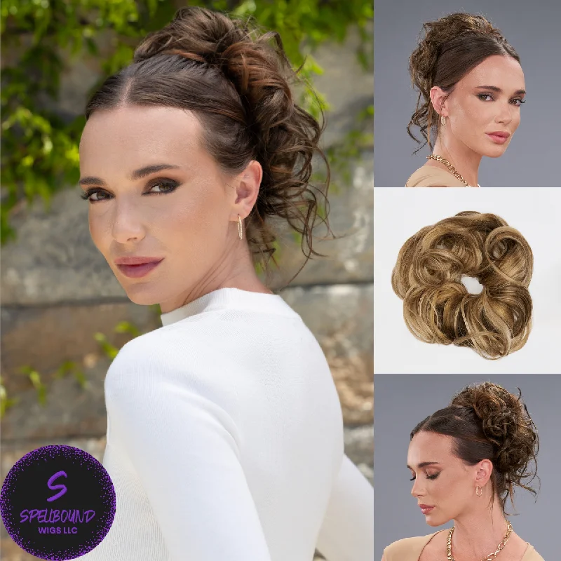 Lace - front short wig for a seamless and realistic hairlineeasiWrap Medium Hairpiece - easiTress Hairpieces Collection by Jon Renau