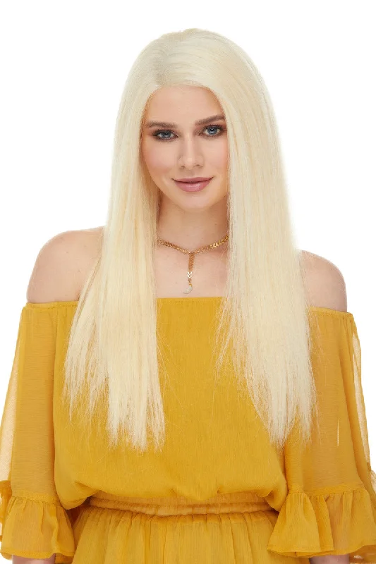 Long - length wig with a side - part for a more flattering lookDemi <br>Remy Human Hair Lace Front Wig