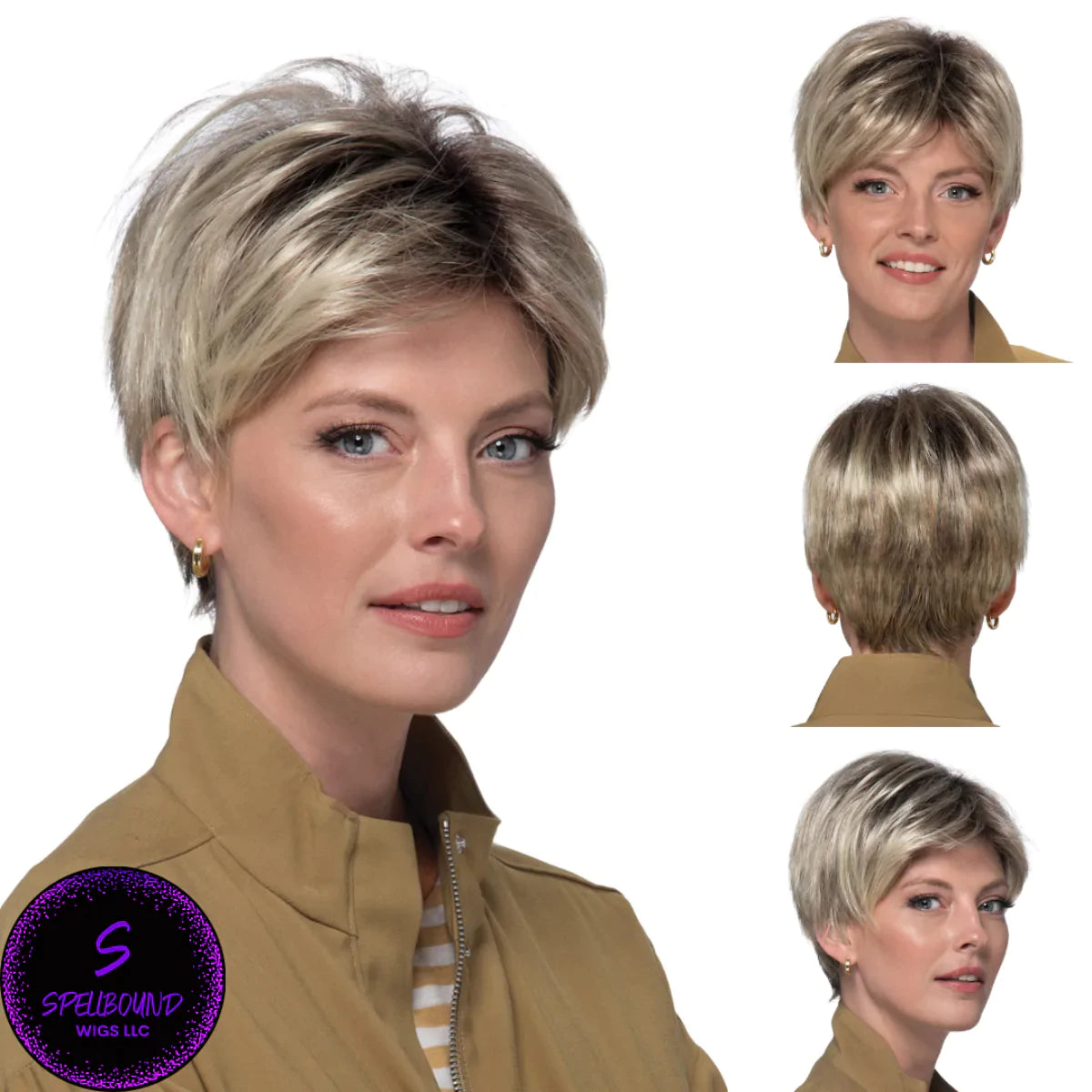 Monofilament - cap short wig for a breathable and natural - looking scalpEmmett in R4/6 - Vibe Collection by Estetica Designs ***CLEARANCE***