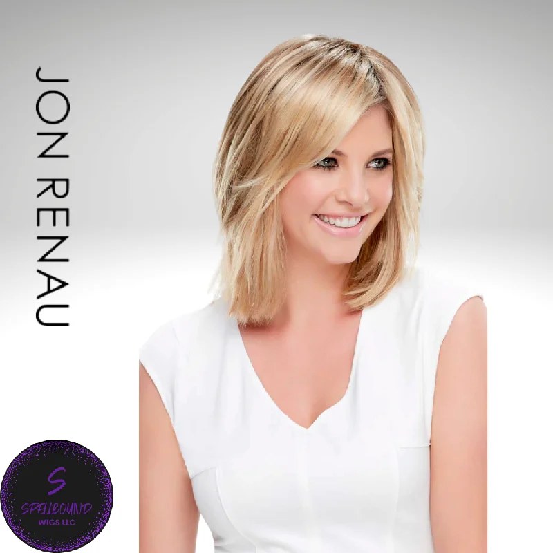 Lace - front short wig for a seamless and realistic hairlineEssentially You - Synthetic Topper Collection by Jon Renau