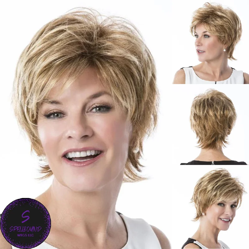 Short wig made from high - quality human hair for a luxurious feelGlamorous Wig - Shadow Shade Wigs Collection by Toni Brattin