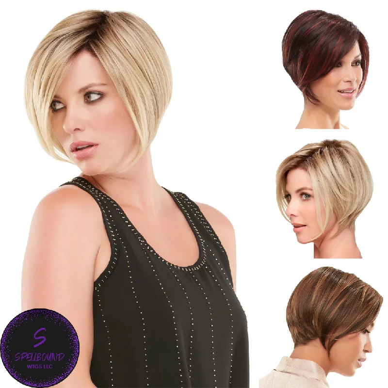 Monofilament - cap short wig for a breathable and natural - looking scalpIgnite (Petite and Large) - HD Synthetic Wig Collection by Jon Renau