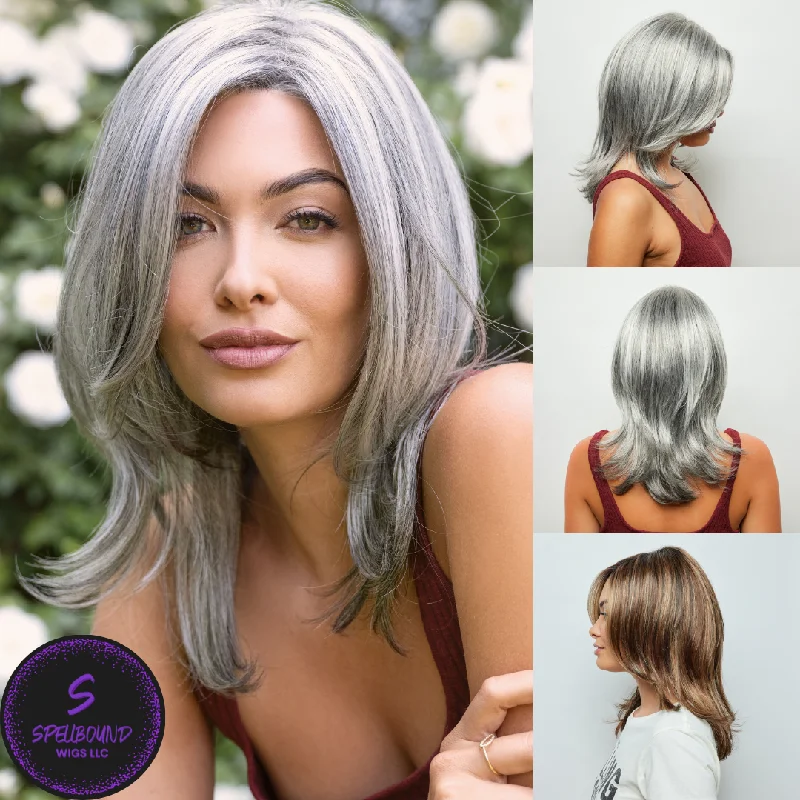 Heat - resistant short wig for easy styling with hot toolsJodie in Caffe Macchiato - Orchid Collection by Rene of Paris ***CLEARANCE***