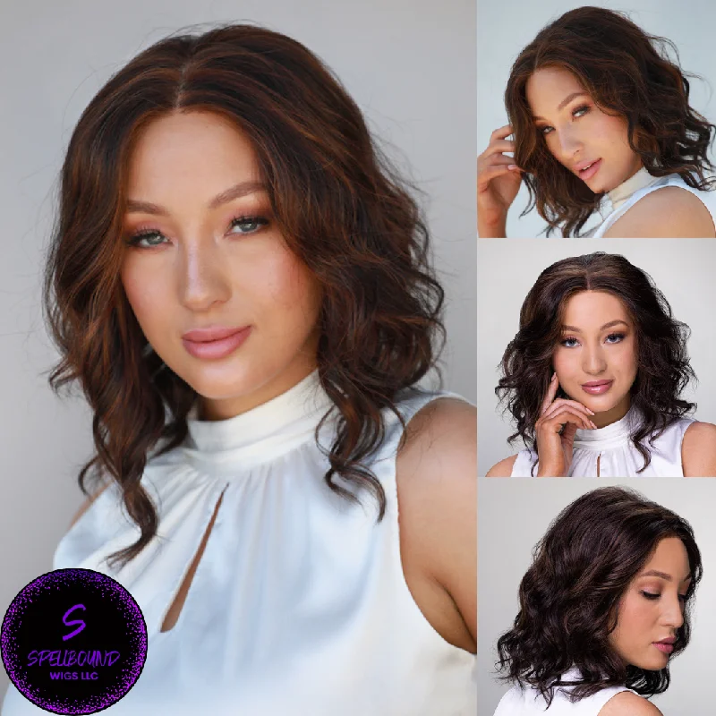 Short wig with auburn highlights for a warm and rich colorJulianne Lite Petite - SmartLace Lite Collection by Jon Renau