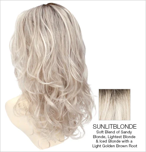 SUNLIT-BLONDE | Soft Blend of Sandy Blonde, Lightest Blonde and Iced Blonde with a Light Golden Brown Root