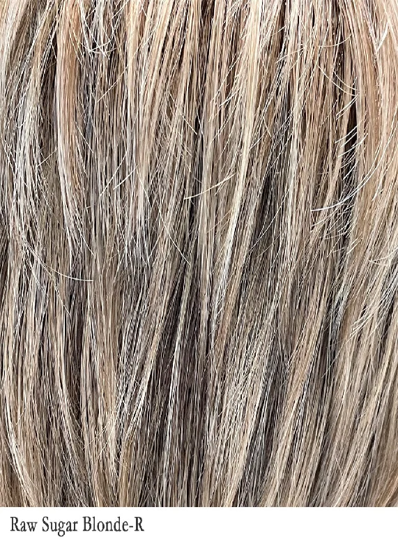 RAW SUGAR BLONDE-R  | 12/14/88+8 | Mixture of Neutral light blonde, honey blonde, pale gold blonde, with the base of light brown low lights featuring medium root color