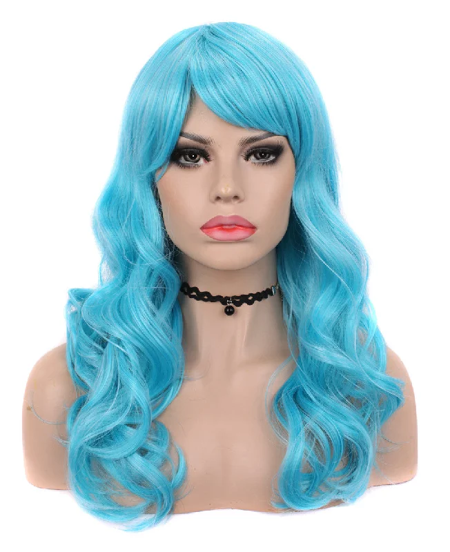 Long - length wig with a silk - base cap for a comfortable and smooth feelMANGA AQUA