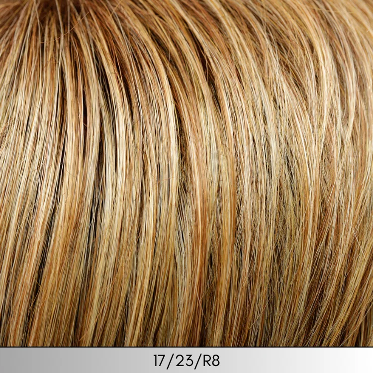 17/23/R8 - Beige Blonde Auburn Blend with Rooted Medium Brown