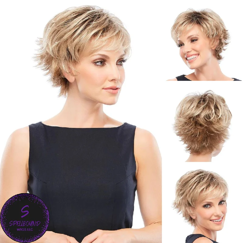 Short wig with a side - swept bang for a sophisticated and flattering styleMono Jazz - Mono Top Collection by Jon Renau