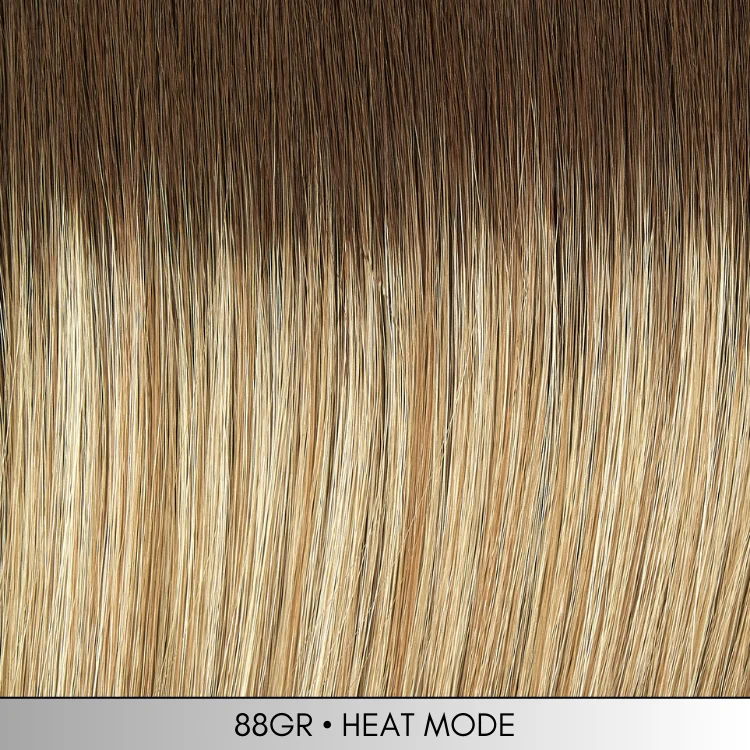 88GR - Light wheat blonde with dark strawberry blonde highlights and medium brown root