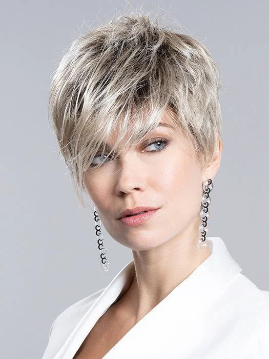 Layered short wig to add volume and dimensionRing | Synthetic Wig (Mono Crown) | CLOSEOUT