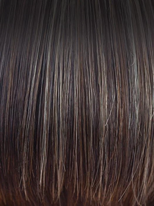 CHOCOLATE FROST R | Dark Brown Base with Honey Blonde and Platinum highlights with Dark Brown roots