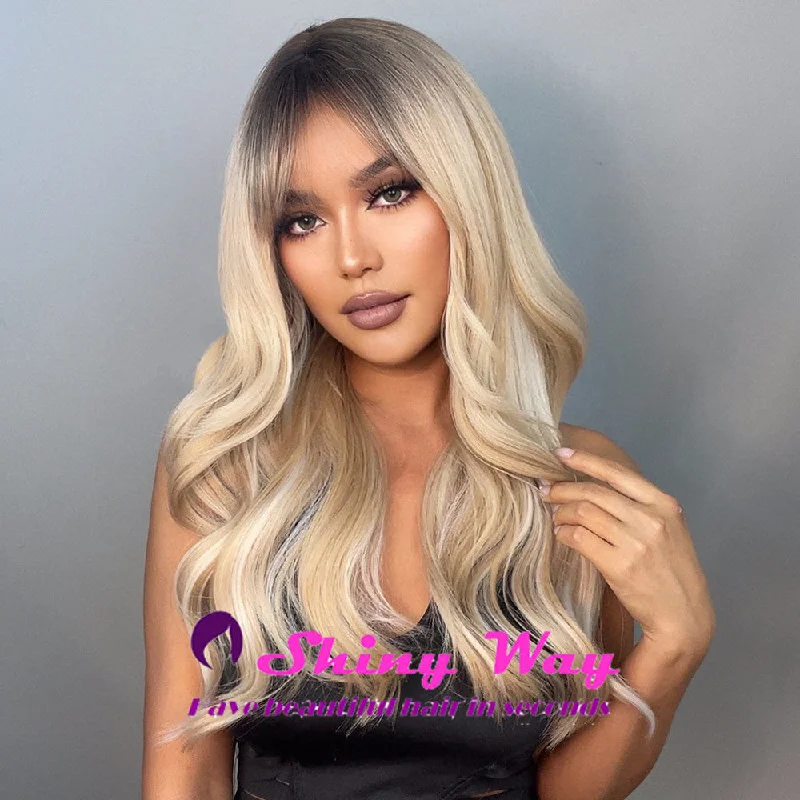 Long - length wig with a straight texture for a sleek and glamorous lookS115