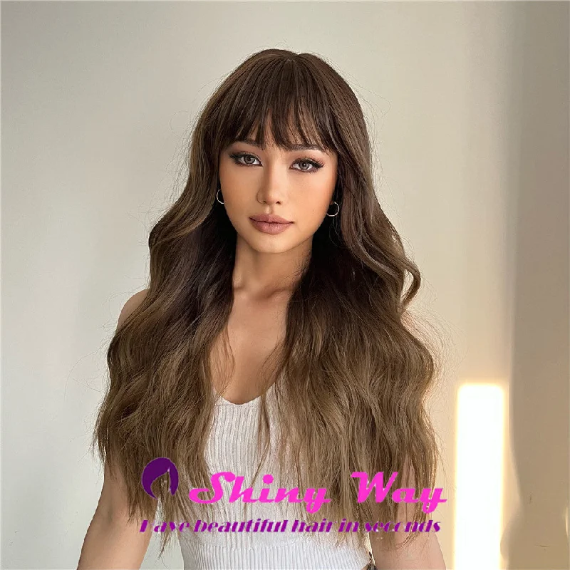 Long - length wig with a curly texture for a bold and stylish choiceS124