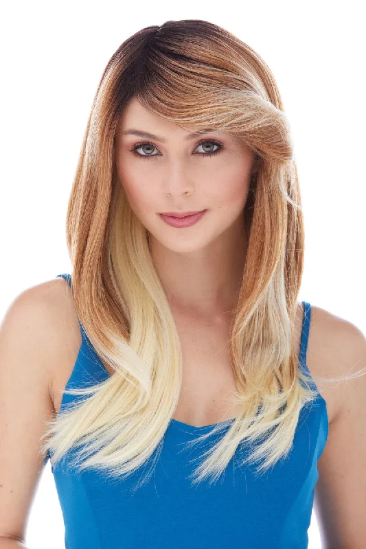 Long - length wig with a wavy texture for a beachy and romantic lookGinger <br>Synthetic Wig