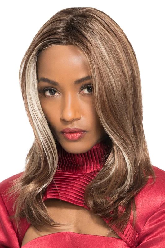 Long - length wig with a curly fringe for a playful and youthful vibeTressAllure Wigs - Bliss (F1707)