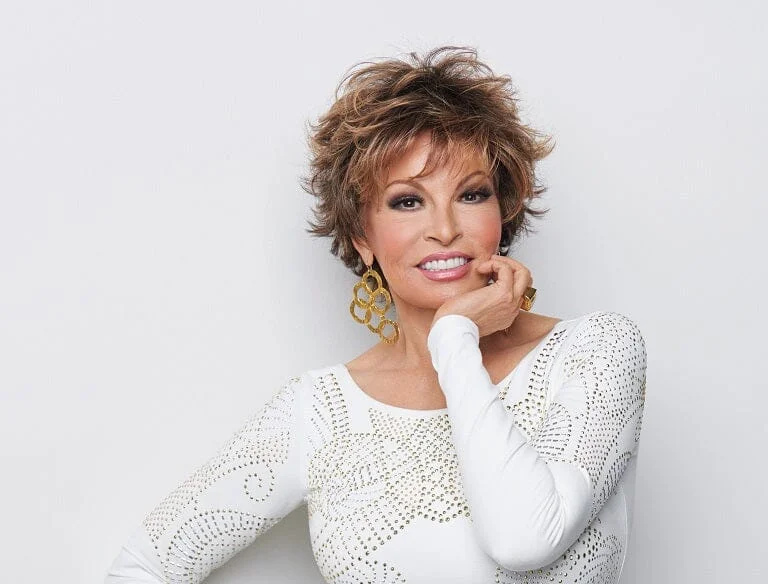 Short wig with a side - swept bang for a sophisticated and flattering styleVoltage Petite by Raquel Welch