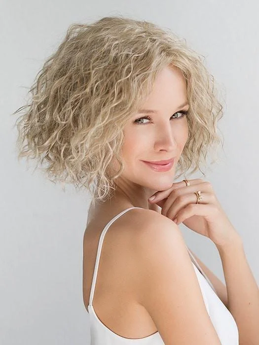 Short wig with auburn highlights for a warm and rich colorWiki by Ellen Wille | Curly Bob Wig | CLOSEOUT